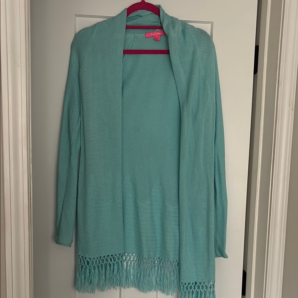 Lilly Pulitzer Tatum Cardigan Maldives Color Size Small EUC